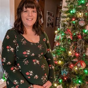 Old Navy Maternity Jersey Knit Bodycon Floral Dress - L